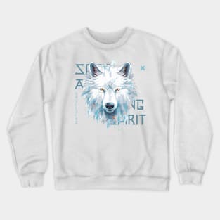 White nordic wolf Crewneck Sweatshirt